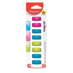 Rectangular Magnets for Refridgerator, Pack of 8, Assorted Colors