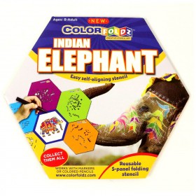 Indian Elephant ColorFoldz Self-Aligning Stencil