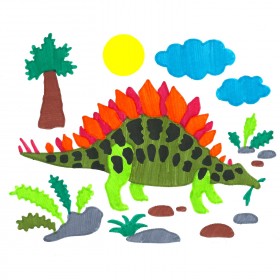 Stegosaurus ColorFoldz Self-Aligning Stencil