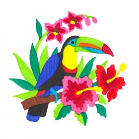Tropical Toucan ColorFoldz Self-Aligning Stencil